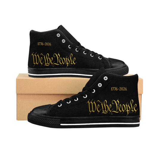 'We the People' by vca, High-Top Sneakers — '1776-2026' Patriotic Men's Classic Shoes